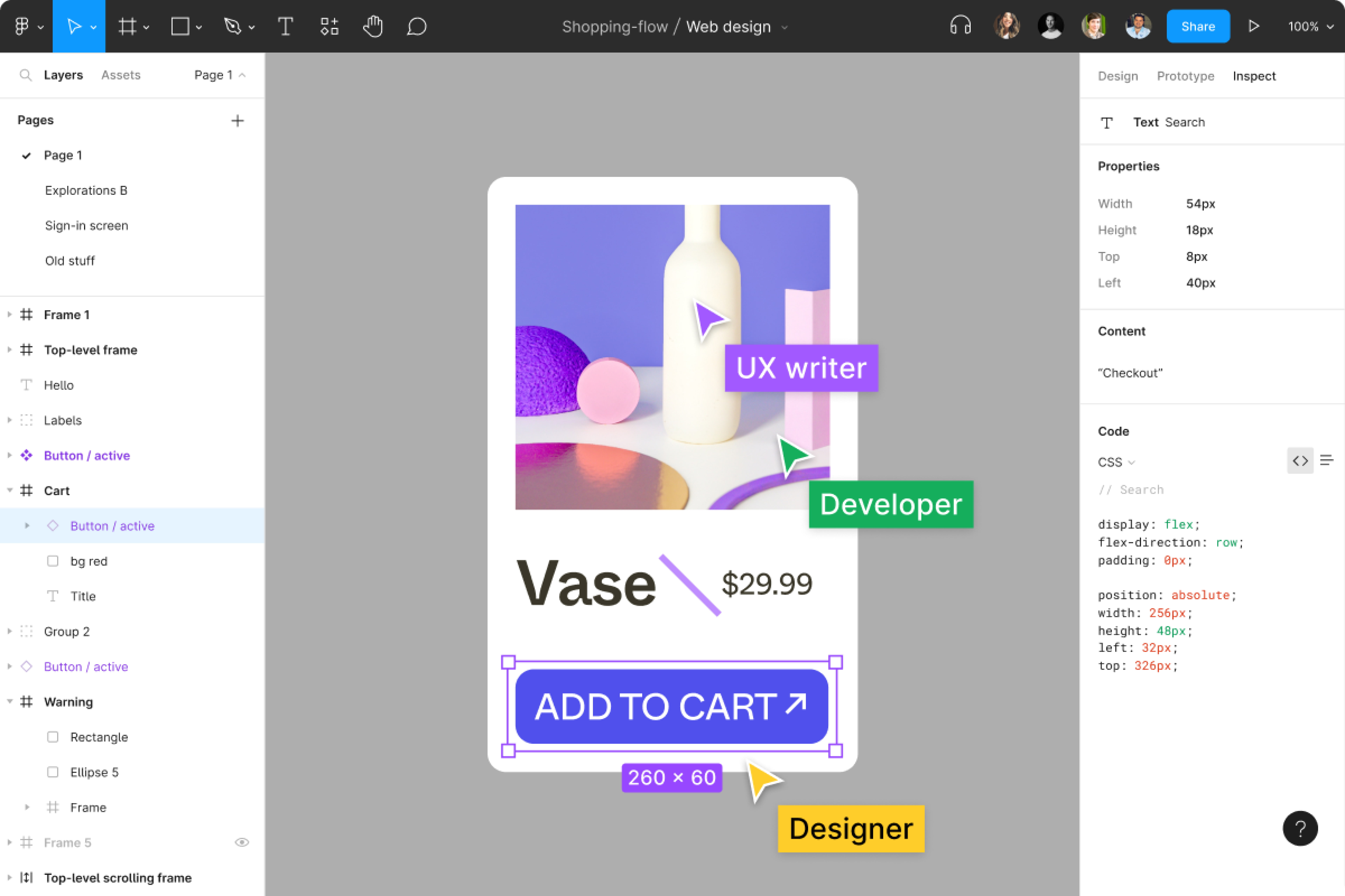 Figma collaborative environment